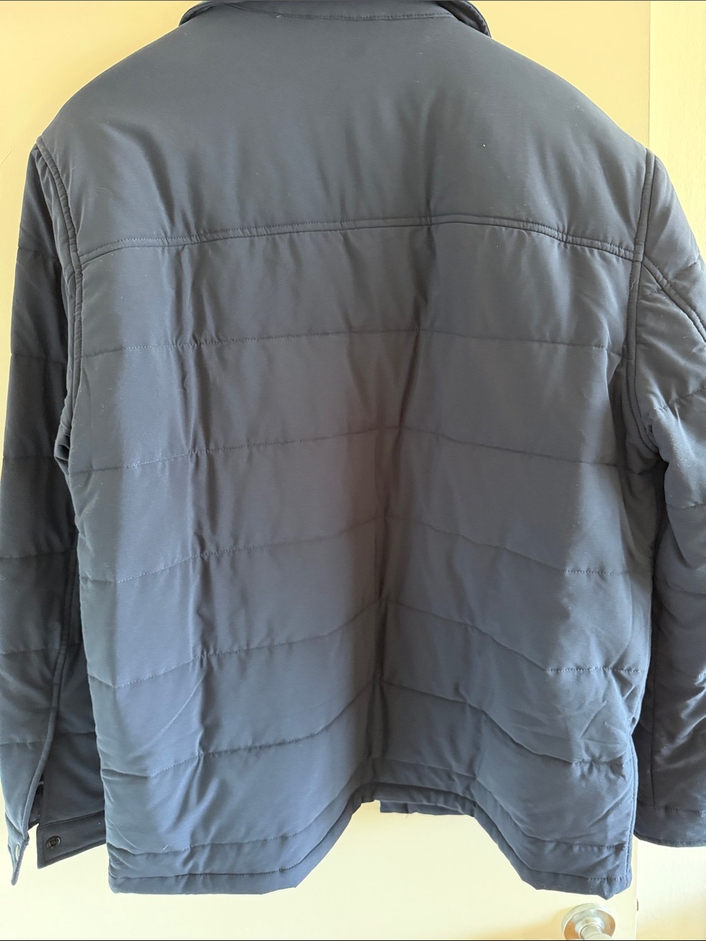 J.Crew Mens Eco Nordic Shirt Jacket Primaloft Navy Blue Puffer Workshirt Large - Picture 7 of 8